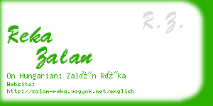 reka zalan business card